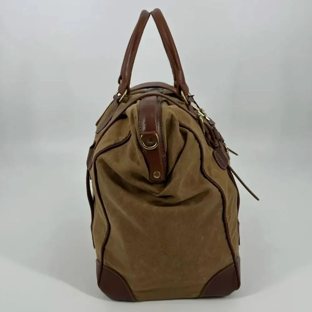 J. Peterman Company Leather & Canvas Safari Bag
